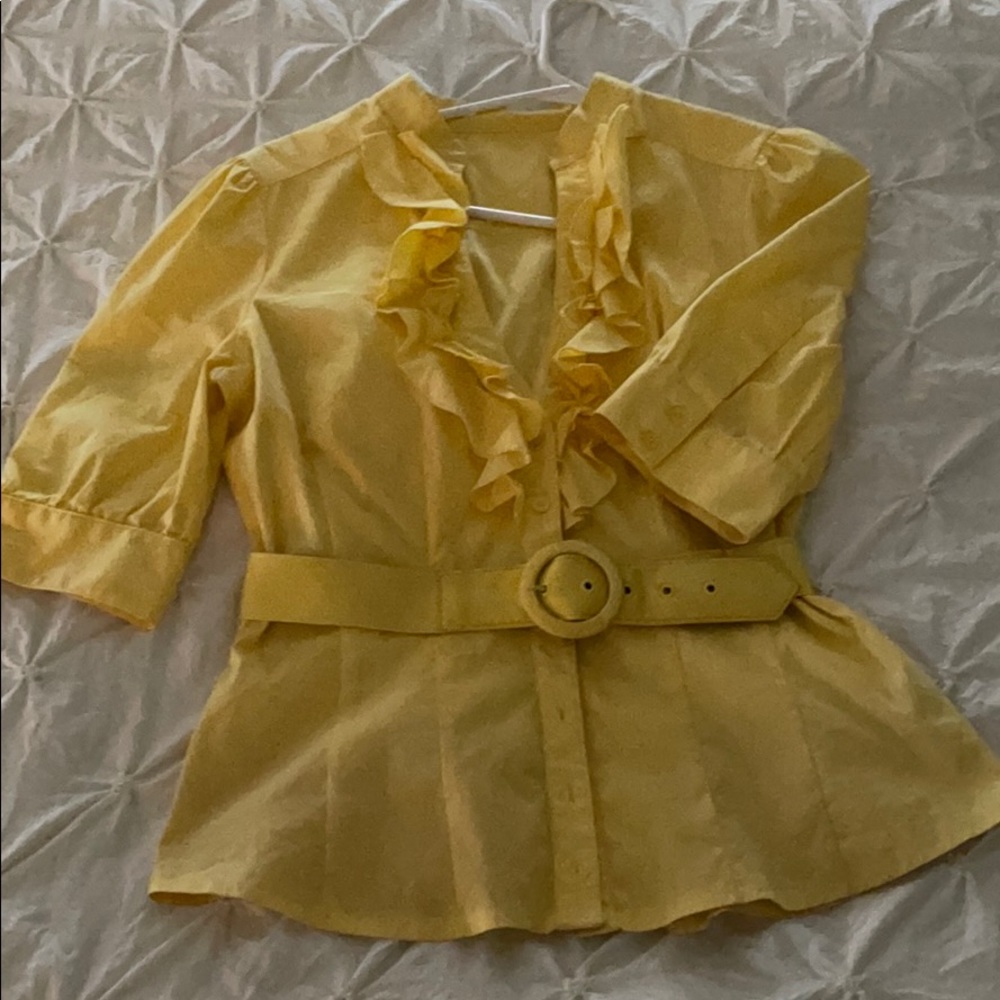 Bebe dress shirt with buckle